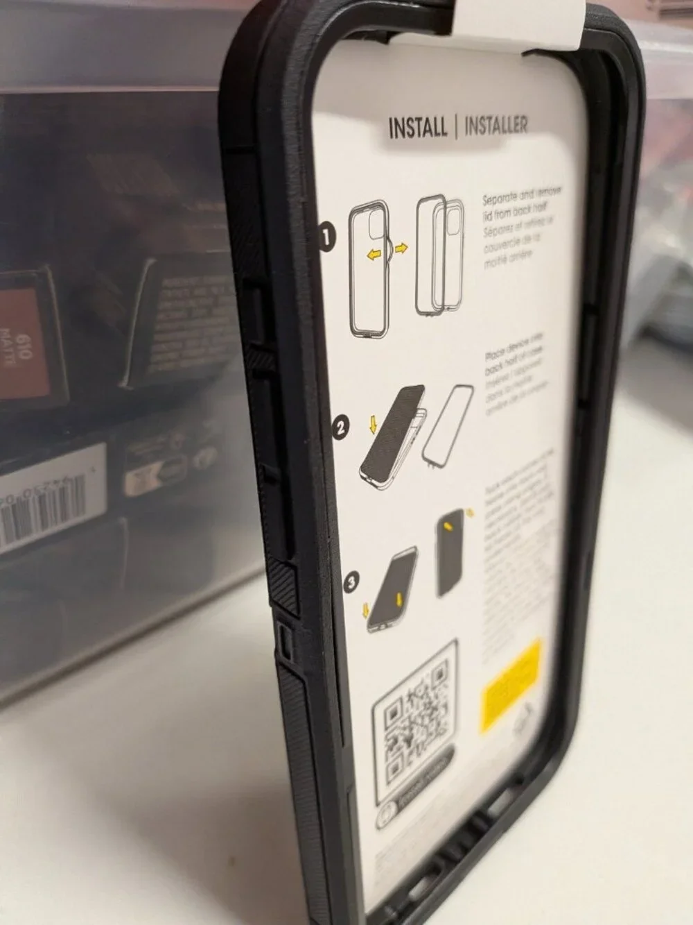 Clear Magnetic Phone Case with Black Bumper iPhone 15 pro max